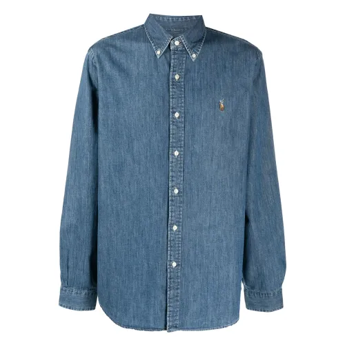 Ralph Lauren , Camicia Chambray ,Blue male, Sizes: