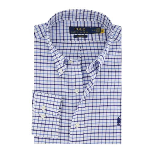 Ralph Lauren , Casual Blue Checked Shirt ,Blue male, Sizes: