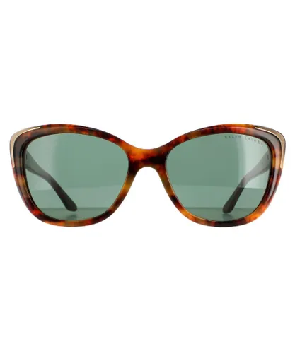 Ralph Lauren Cat Eye Womens Havana Green Sunglasses - Brown - One