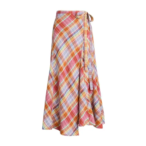 Ralph Lauren , Check Wrap Skirt ,Multicolor female, Sizes: