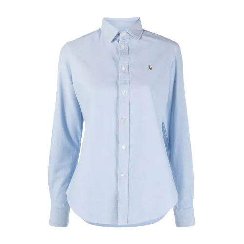 Ralph Lauren , Classic Button Front Long Sleeve Shirts ,Blue female, Sizes: