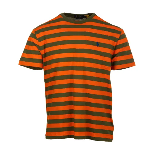 Ralph Lauren , Classic Cotton T-Shirt Collection ,Orange male, Sizes: