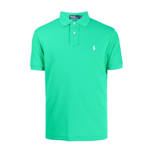 Ralph Lauren , Classic Pony Logo Polo Shirt ,Green male, Sizes: