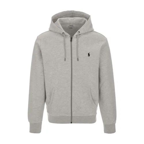Ralph Lauren , Classic Zip-Through Hooded Sweatshirt ,Gray male, Sizes: