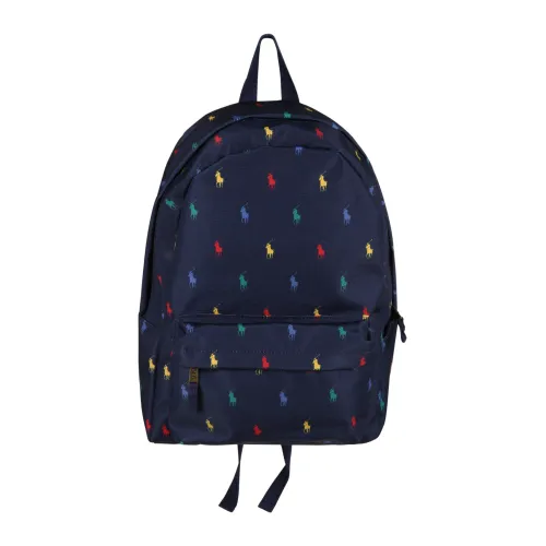Ralph Lauren , Colorful Pony Logo Blue Backpack ,Blue unisex, Sizes: ONE SIZE