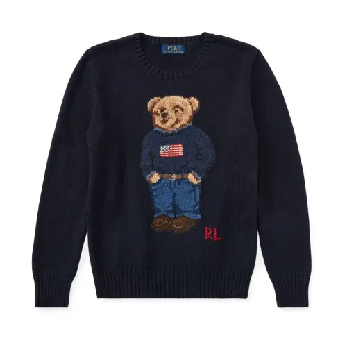 Ralph Lauren , Cotton-Bear CN Swtr- ,Blue male, Sizes: