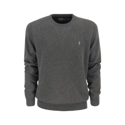 Ralph Lauren , Crew-neck wool sweater ,Gray male, Sizes: