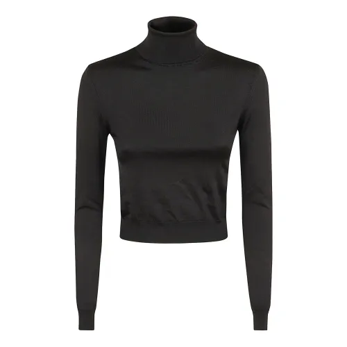 Ralph Lauren , Crop Tn-Long Sleeve-Pullover ,Black female, Sizes: