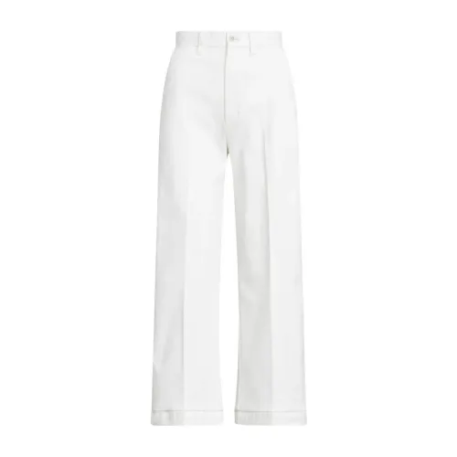 Ralph Lauren , Cropped flat front pants ,White female, Sizes: