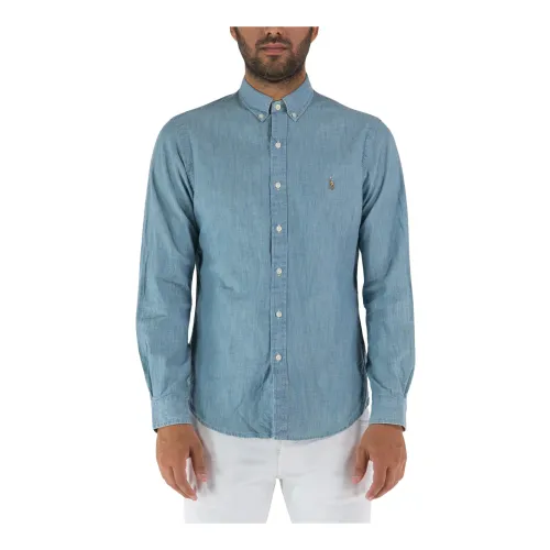 Ralph Lauren , Denim Chambray Shirt ,Blue male, Sizes: