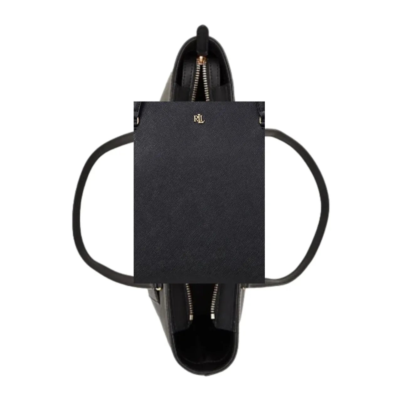 Ralph Lauren , Elegant Textured Leather Tote Bag ,Black female, Sizes: ONE SIZE