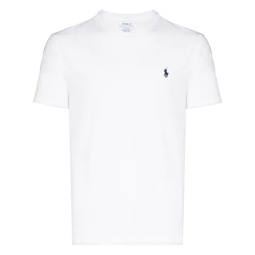 Ralph Lauren , Embroidered Cotton Logo T-Shirt ,White male, Sizes: