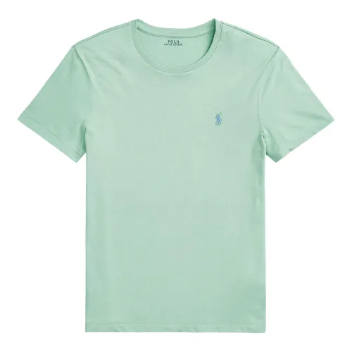 Ralph Lauren , Embroidered Cotton T-Shirt Logo ,Green male, Sizes: