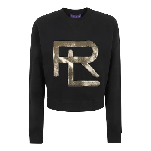Ralph Lauren , Foil RL Cn-Long Sleeve-Pullover ,Black female, Sizes: