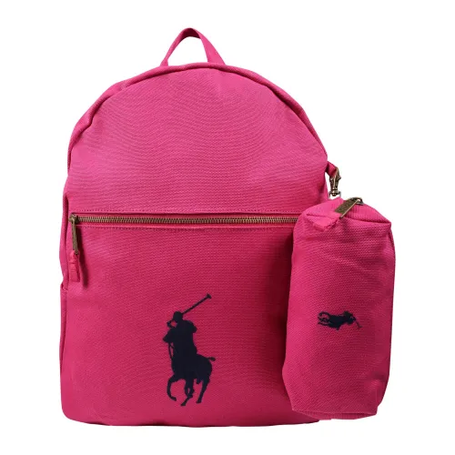 Ralph Lauren , Fuchsia Backpack with Logo ,Pink unisex, Sizes: ONE SIZE