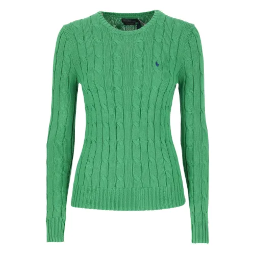 Ralph Lauren , Green Cotton Sweater with Iconic Pony Logo ,Green female, Sizes: