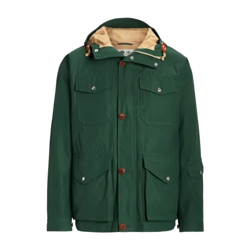 Ralph Lauren , Green Field Jacket with Logo ,Green male, Sizes: