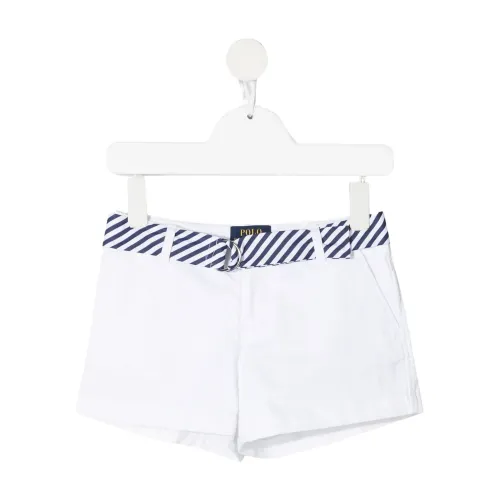 Ralph Lauren , Kids Chino Shorts in White Cotton ,White female, Sizes: