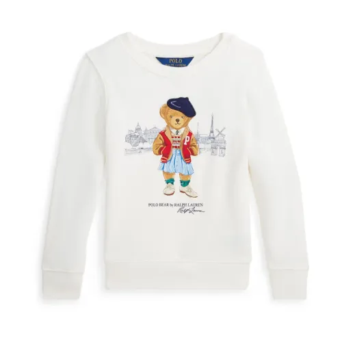 Ralph Lauren , Kids Polo Bear Sweater White ,White female, Sizes: