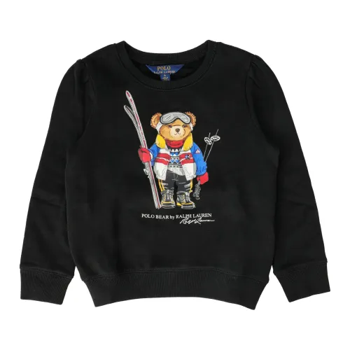 Ralph Lauren , Kids Sweatshirt - Regular Fit - Black ,Black female, Sizes:
