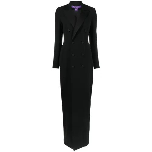 Ralph Lauren , Kristian Long Sleeve Evening Dress ,Black female, Sizes: