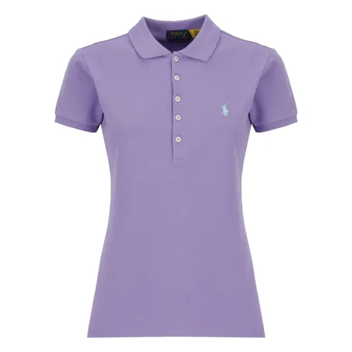 Ralph Lauren , Lilac Polo Shirt with Iconic Pony Embroidery ,Purple female, Sizes: