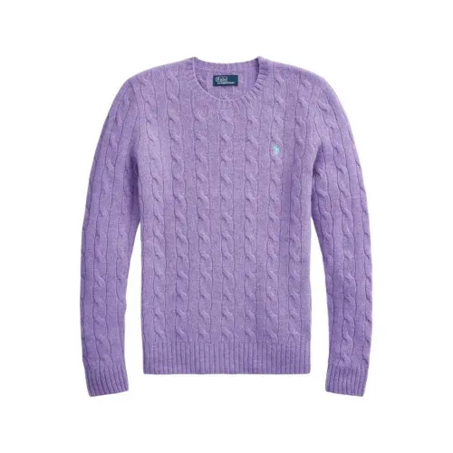 Ralph Lauren , Lilac Sweaters with Girocollo Trecce ,Purple female, Sizes: