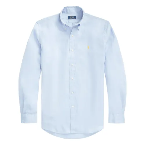 Ralph Lauren , Linen Button-Down Shirt ,Blue male, Sizes: