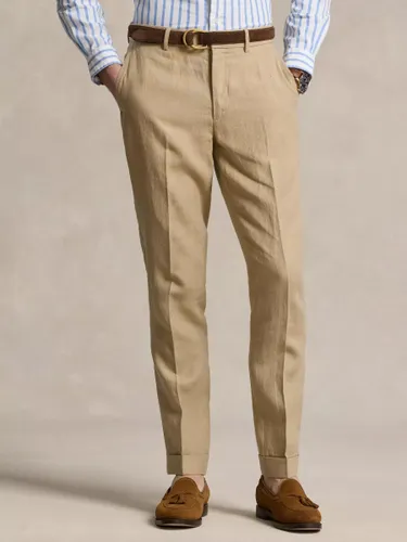 Ralph Lauren Linen Suit Trousers, Beige - Beige - Male