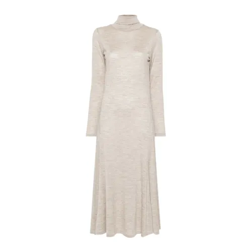 Ralph Lauren , Long sleeve day dress ,Beige female, Sizes: