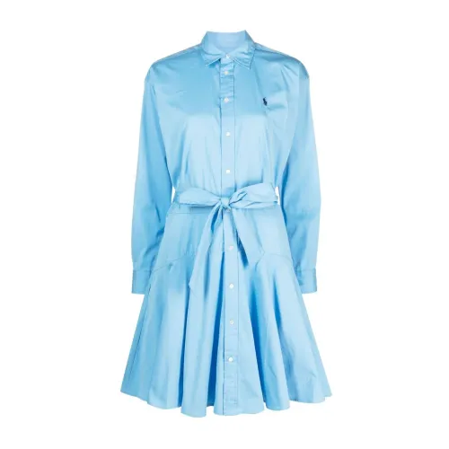 Ralph Lauren , Long sleeve day dress ,Blue female, Sizes: