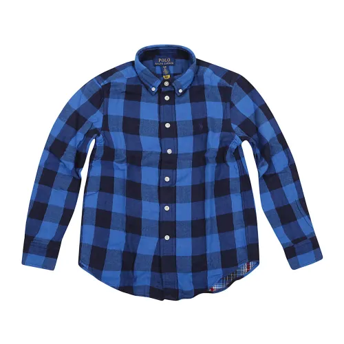 Ralph Lauren , LS BD Sport Shirt - Royal Black ,Blue male, Sizes: