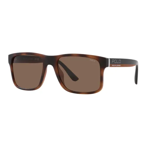 Ralph Lauren , Matte Brown Havana Sunglasses ,Brown male, Sizes: