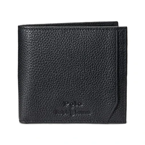 Ralph Lauren , Medium Leather Wallet with Multiple Compartments ,Black unisex, Sizes: ONE SIZE