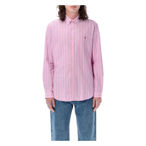 Ralph Lauren , Men's Clothing Shirts Pink Light Blu Ss24 ,Multicolor male, Sizes: