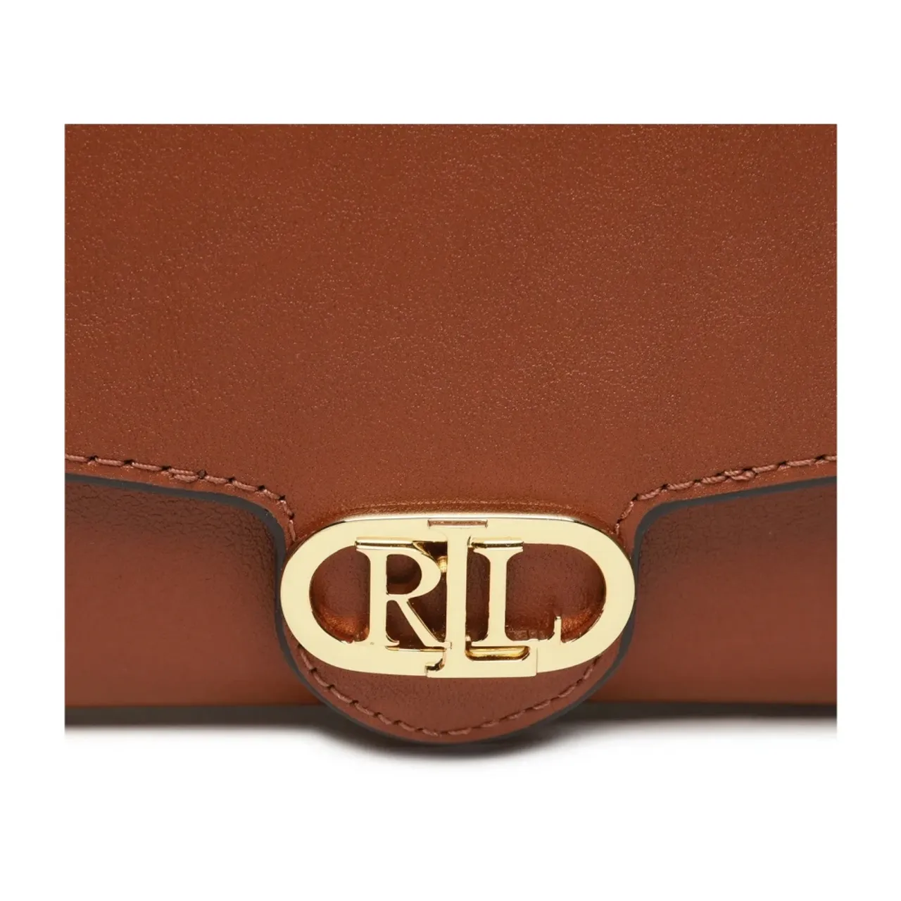 Ralph Lauren , Natural Grain Leather Shoulder Bag ,Brown female, Sizes: ONE SIZE