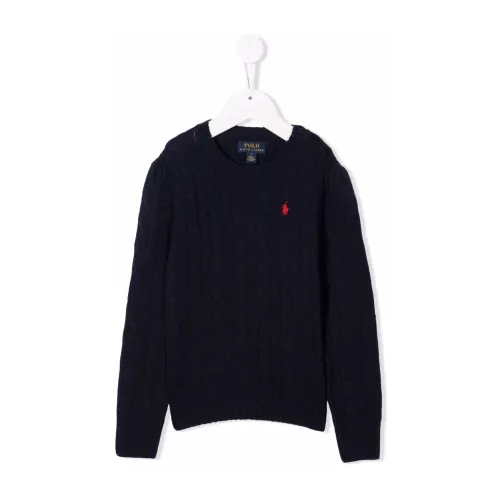 Ralph Lauren , Navy Blue Cable Knit Sweater ,Blue female, Sizes: