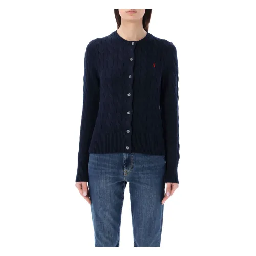 Ralph Lauren , Navy Cable-Knit Cardigan ,Blue female, Sizes: