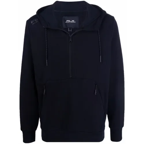 Ralph Lauren , Navy Half Zip Sweatshirt ,Blue male, Sizes: