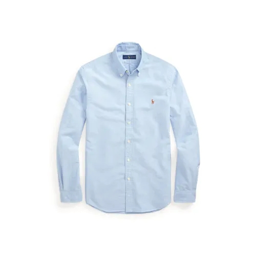 Ralph Lauren , Oxford Custom Fit Shirt ,Blue male, Sizes: