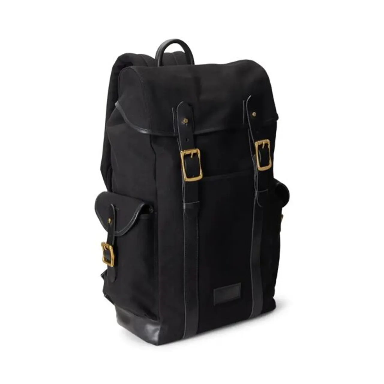 Ralph Lauren Pebbled Leather Backpack - Black/Black - Unisex