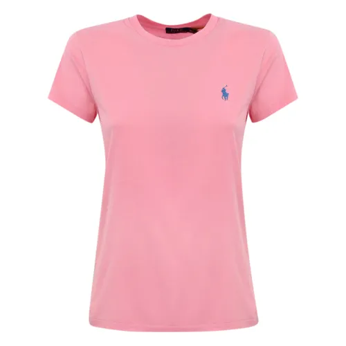Ralph Lauren , Pink Logo Embroidered Women's T-shirt ,Pink female, Sizes: