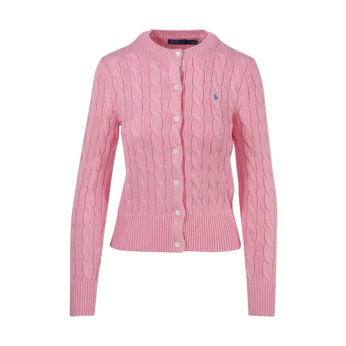 Ralph Lauren , Pink Long Sleeve Cardigan ,Pink female, Sizes: