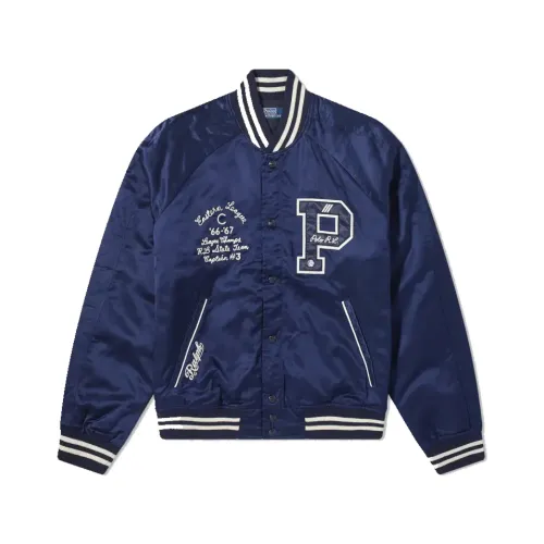 Ralph Lauren , Polo Ralph Lauren Lined Varsity Jacket Aviator Navy-M ,Blue male, Sizes: