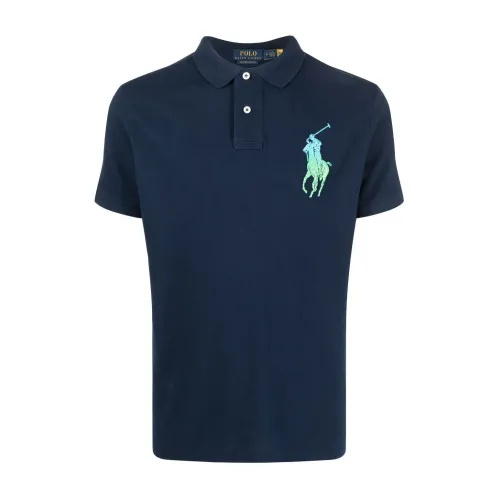 Ralph Lauren , Polo Shirt - Navy - 100% Cotton - Regular Fit ,Blue male, Sizes: