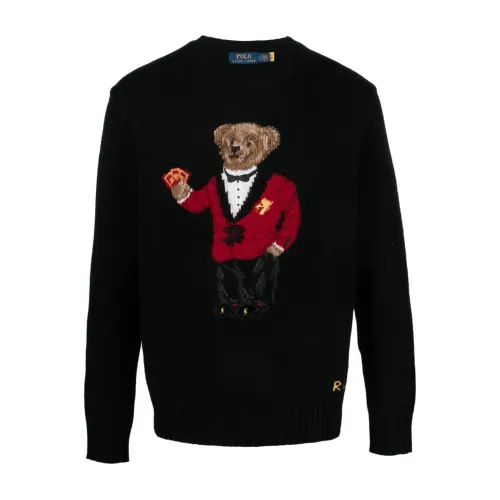 Ralph Lauren , Ralph Lauren Sweaters Black ,Black male, Sizes: