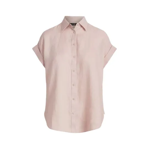 Ralph Lauren , Relaxed Fit Linen Shirt ,Pink female, Sizes: