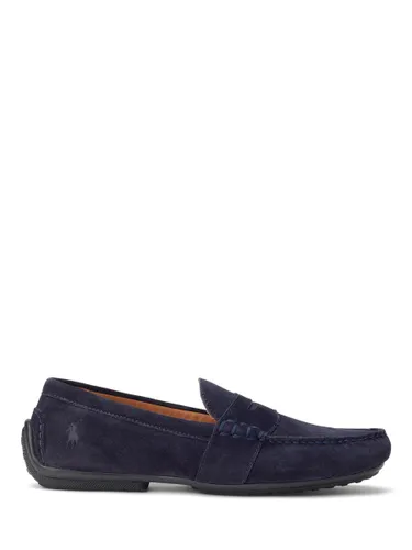 Ralph Lauren Reynold Suede Moccasin Loafers - Navy - Male
