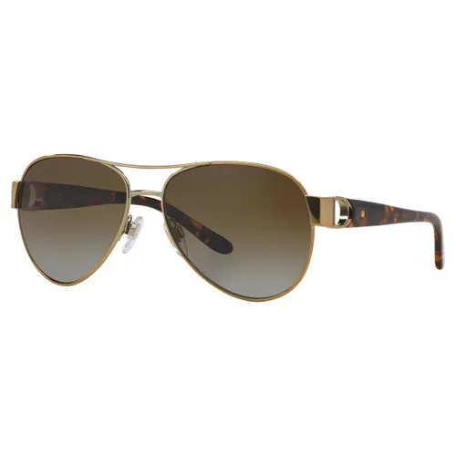 Ralph Lauren RL7047Q Polarised Aviator Sunglasses, Gold - PALE GOLD - Female