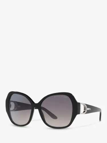 Ralph Lauren RL8202B Women's Butterfly Sunglasses - Black/Grey Gradient - Female